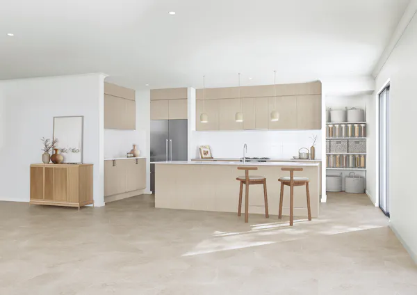 Kitchen in the Japandi interior colour style